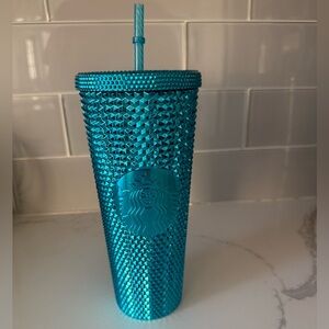 Starbucks Teal Studded Tumbler with Straw